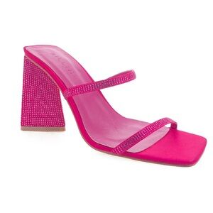 BILLINI QUINTANA PINK SATIN-DIAMANTE SIZE 7